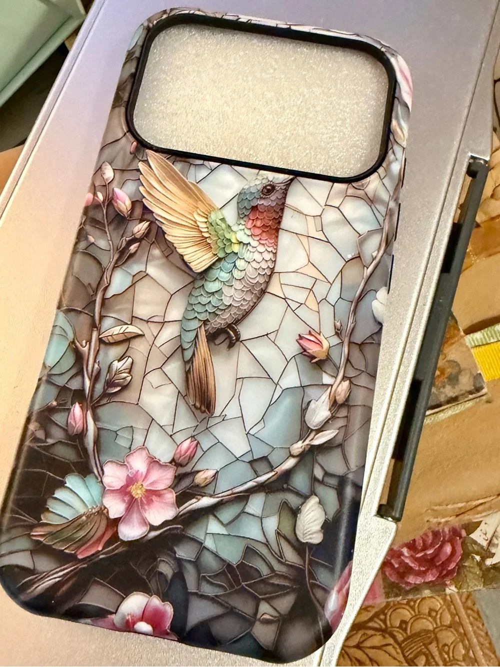 Decorative Hummingbird Bird Cage Accessory - Multicolor